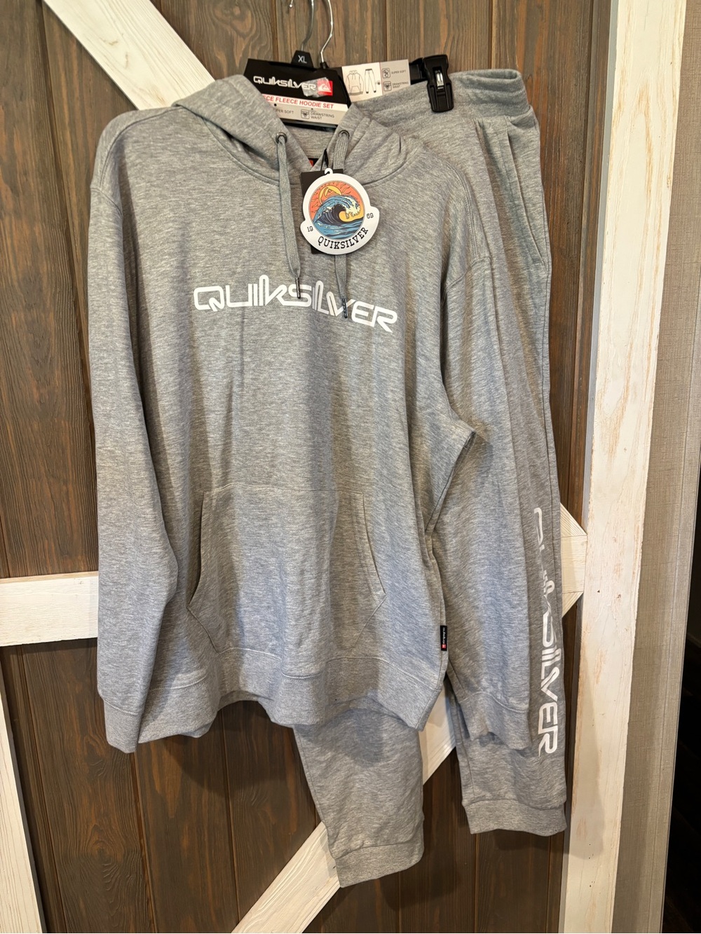 Quiksilver 2-Pc Fleece Hoodie Set Mens Sz XL